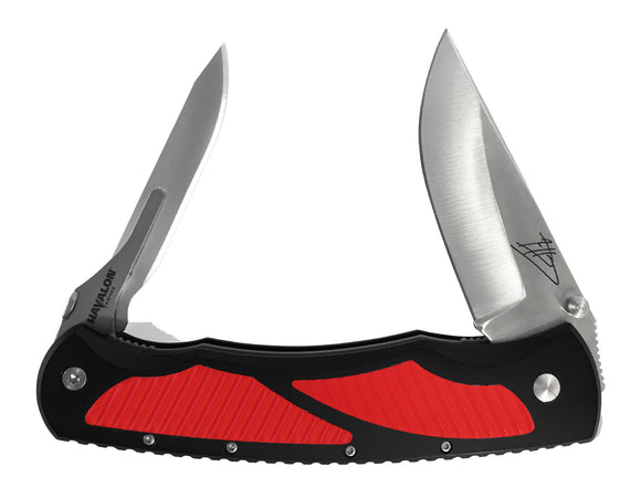 Havalon XTC-TRED Titan Jim Shockey Signature Multiple Replaceable Plain AUS 8 Steel Polymer Black/Red Handle Folding