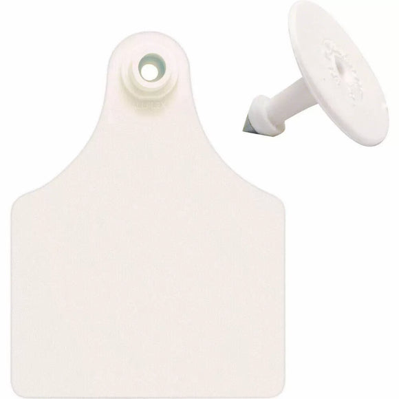 Allflex Global Maxi Blank Cattle Ear Tags 25 Count White