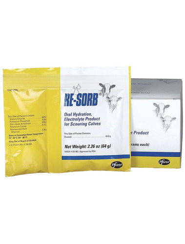 Zoetis® RE-SORB® Oral Hydration Electrolyte for Scouring Calves
