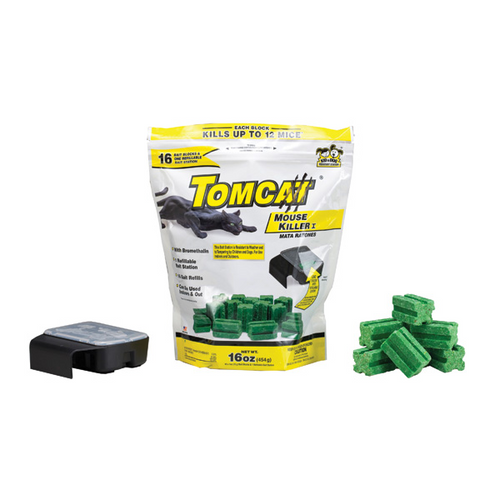 TOMCAT MOUSE KILLER BAIT STATION WITH 16 REFILLS