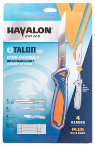 Havalon XTC-TF Talon Fish 7"/5"/3.50" Clip Point Part Serrated Stainless Steel Polymer Blue/Orange Handle