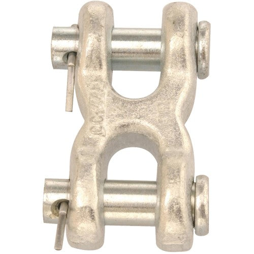 Campbell 1/4”- 5/16” Twin (Double) Clevis Link, Forged Steel, Zinc Plated