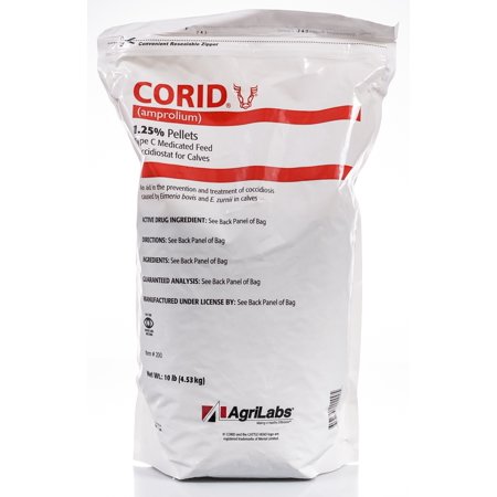 Corid Amporium 1.25% Type C Medicated Pellets For Calves 20lb
