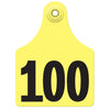 Allflex Global Maxi Numbered Cattle Ear Tags 76-100 (Yellow)