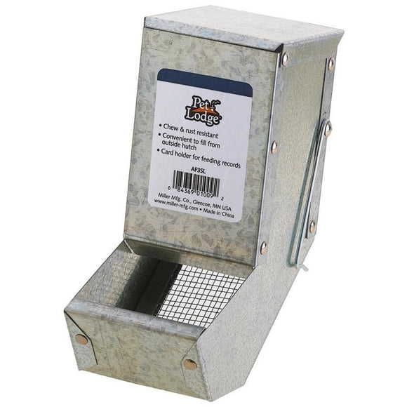 PET LODGE FEEDER WITH SIFTER BOTTOM & LID GALV